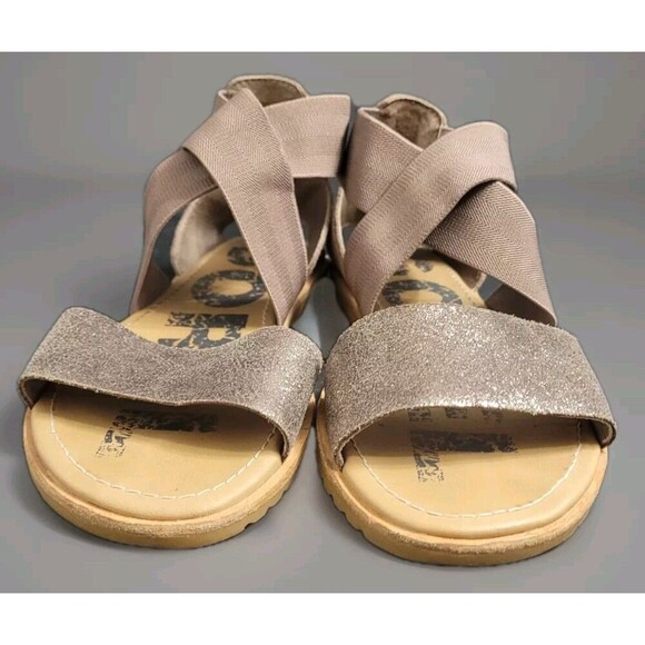 Sorel Shoes - Sorel Womens 7.5 Ella II Flat Sandals Gold Metallic Strappy Casual NL3536-240